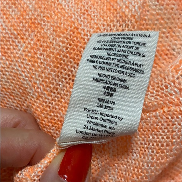 Free People Orange Lightweight High Low Pullover - Picture 4 of 4